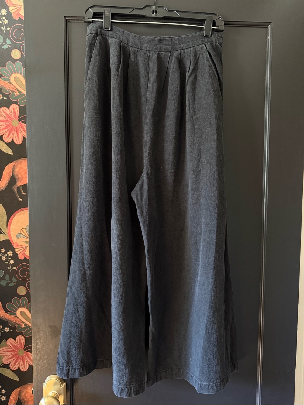 Women’s First Rite High Rise Wide Leg Cropped Pants Size M California Cotton